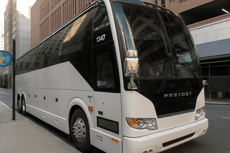 a Costa Mesa Shuttle Bus Rentals coach bus