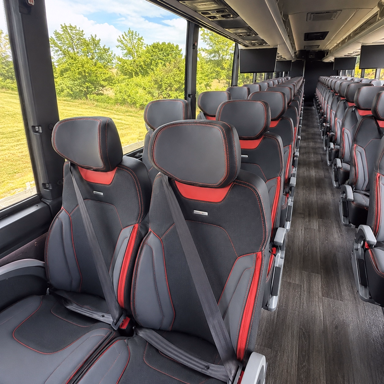 costa mesa charter bus services inside